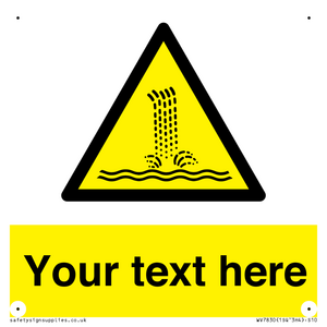 Custom warning artificial waterfall